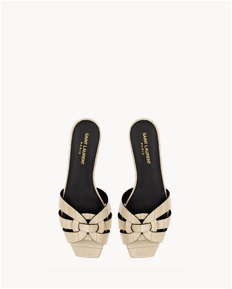 ysl white mules|YSL tribute mules.